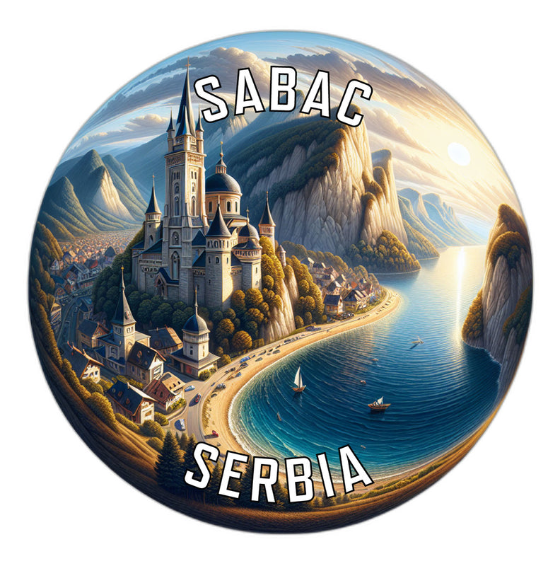 Sabac Serbia Souvenir Die Cut Flat Magnet 2-Inch