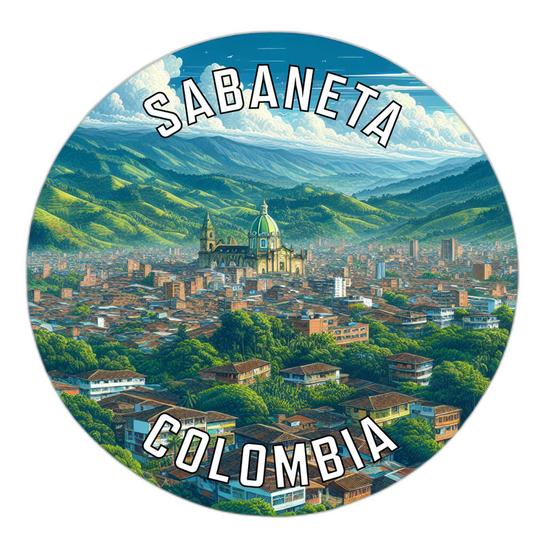 Sabaneta Colombia Souvenir Die Cut Flat Magnet 2-Inch