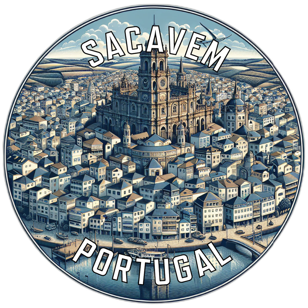 Sacavem Portugal Souvenir Die Cut Flat Magnet 6-Inch