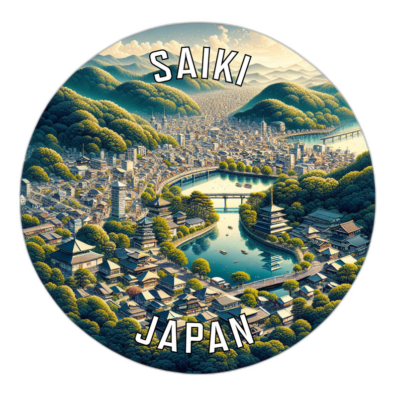 Saiki Japan Souvenir Die Cut Flat Magnet 2-Inch