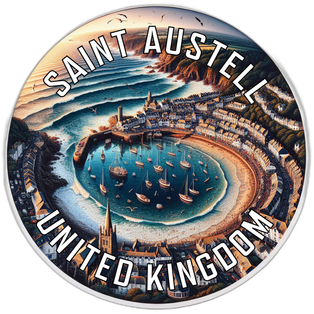 Saint Austell United Kingdom Souvenir Die Cut Flat Magnet 2-Inch