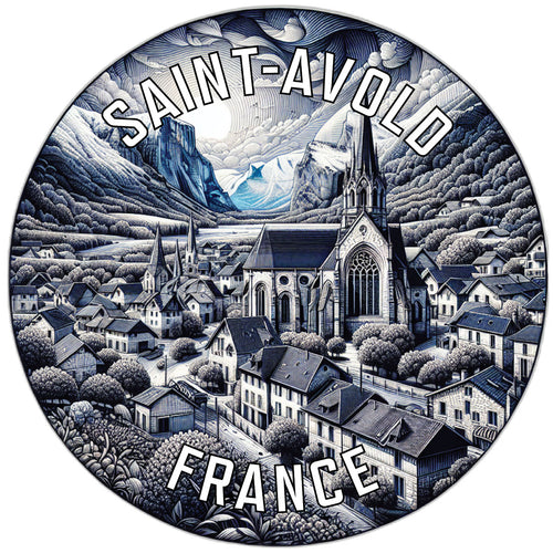 Saint Avold France Souvenir Die Cut Flat Magnet 6-Inch