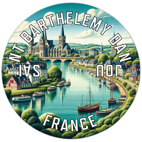 Saint Barthelemy dAnjou Souvenir Vinyl Decal Sticker 6-Inch