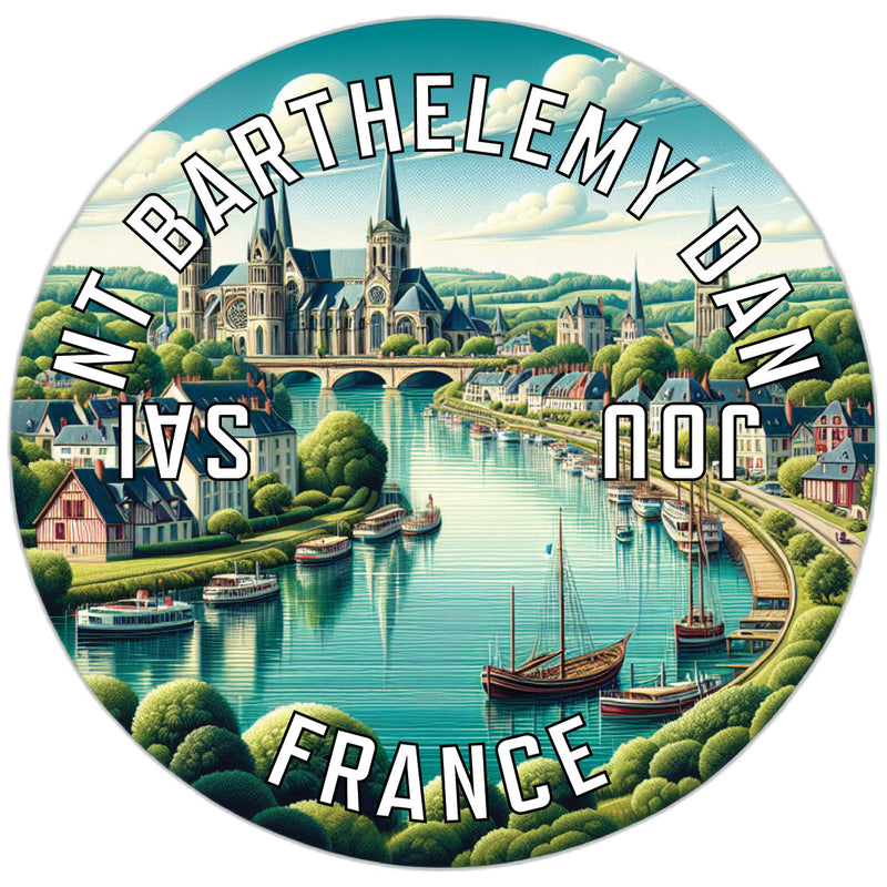 Saint Barthelemy dAnjou Souvenir Vinyl Decal Sticker 6-Inch