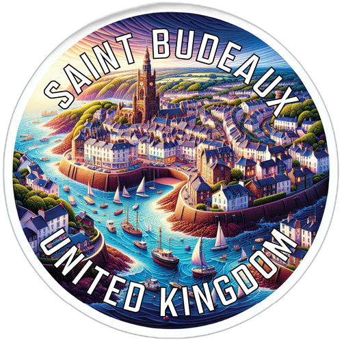 Saint Budeaux United Kingdom Souvenir Die Cut Flat Magnet 6-Inch