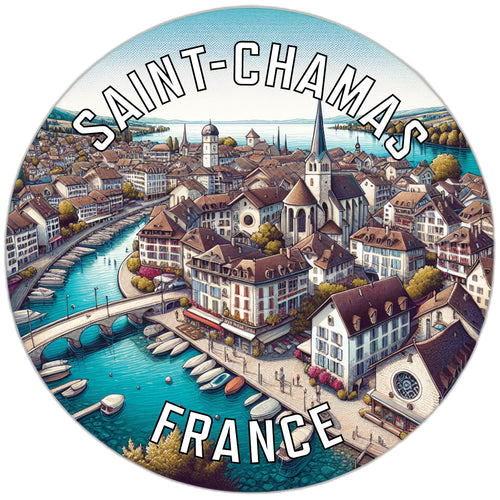 Saint Chamas France Souvenir Vinyl Decal Sticker 2-Inch
