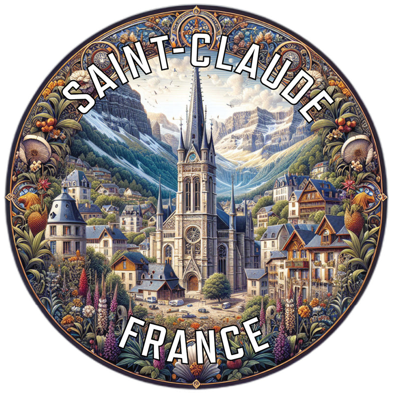 Saint Claude France Souvenir Vinyl Decal Sticker 2-Inch