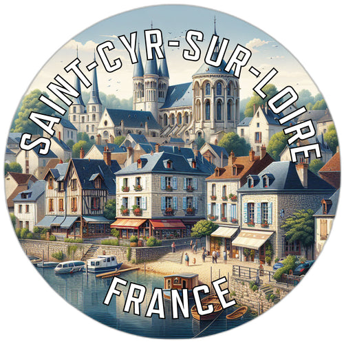 Saint Cyr sur Loire France Souvenir Die Cut Flat Magnet 2-Inch