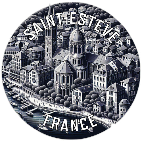 Saint Esteve France Souvenir Die Cut Flat Magnet 2-Inch