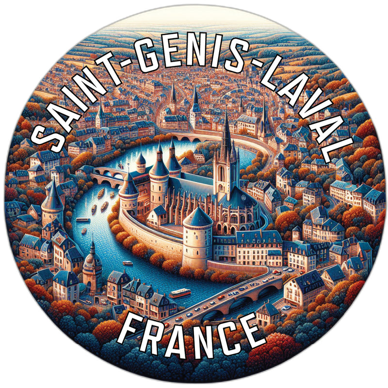 Saint Genis Laval France Souvenir Vinyl Decal Sticker 2-Inch
