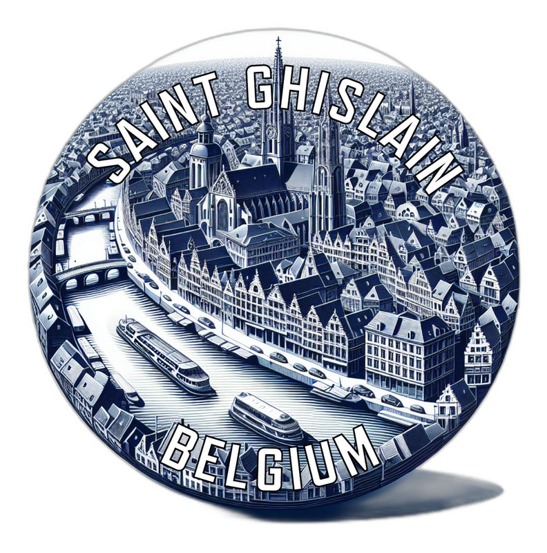 Saint Ghislain Belgium Souvenir Vinyl Decal Sticker 2-Inch