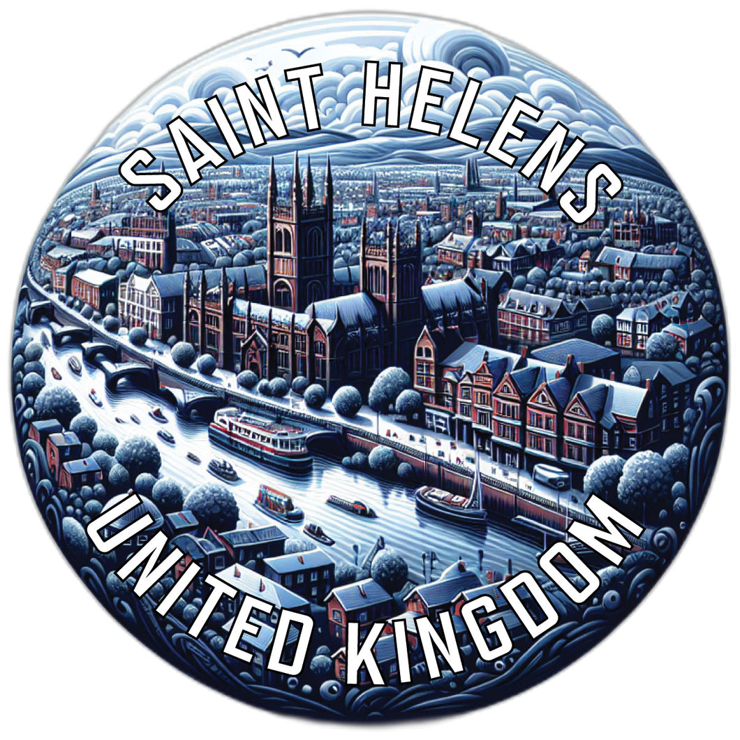Saint Helens United Kingdom Souvenir Die Cut Flat Magnet 3-Inch