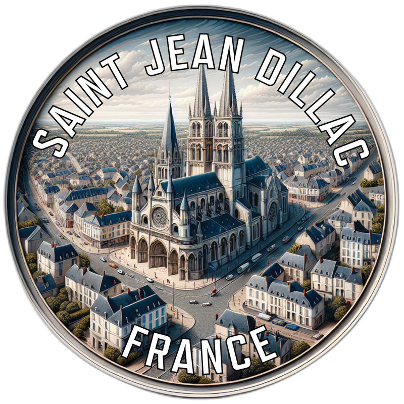 Saint Jean dIllac Souvenir Die Cut Flat Magnet 2-Inch