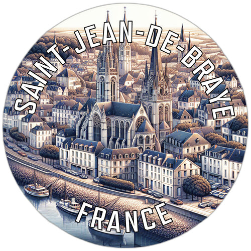 Saint Jean de Braye France Souvenir Die Cut Flat Magnet 6-Inch