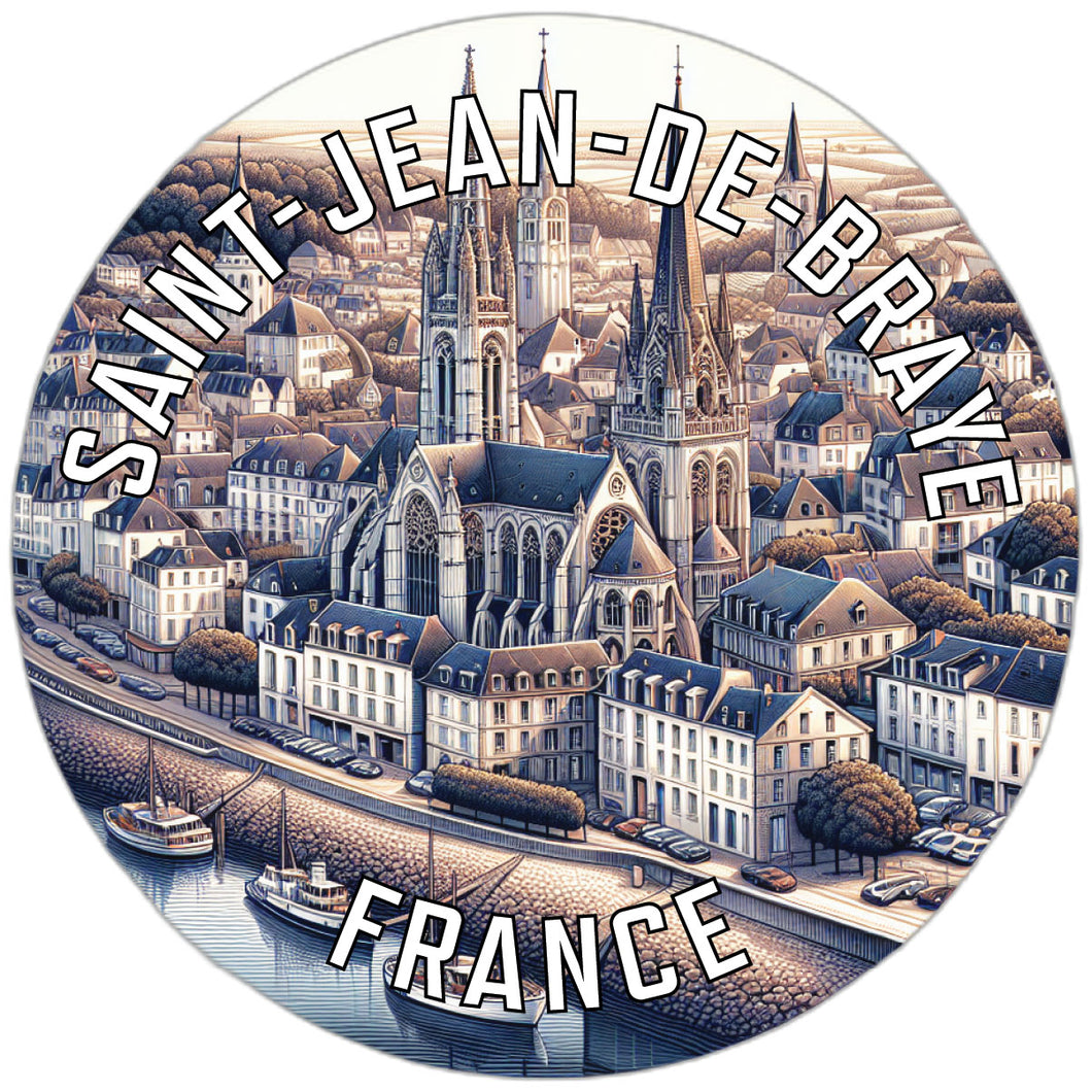 Saint Jean de Braye France Souvenir Die Cut Flat Magnet 6-Inch