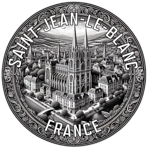 Saint Jean le Blanc France Souvenir Die Cut Flat Magnet 2-Inch