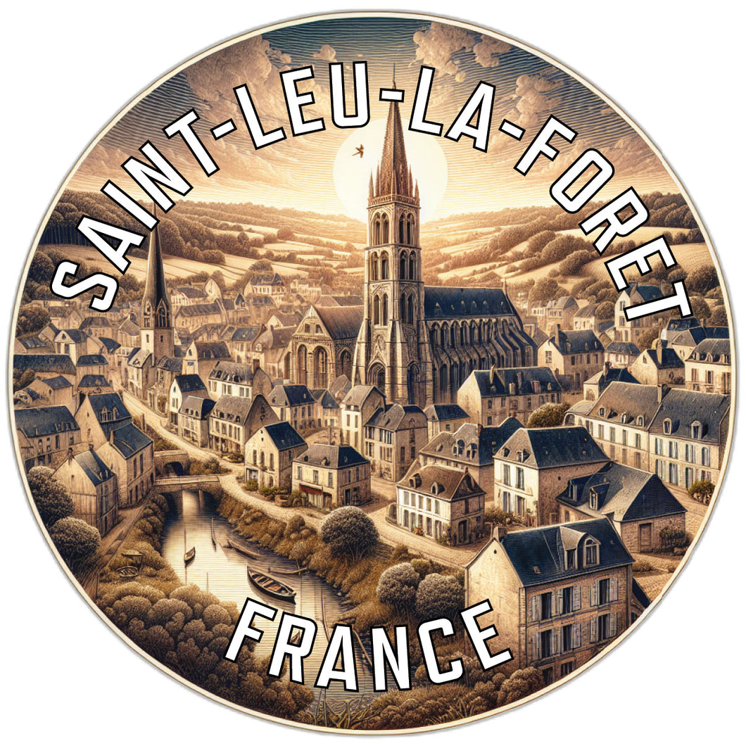 Saint Leu la Foret France Souvenir Die Cut Flat Magnet 6-Inch