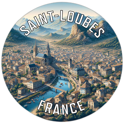 Saint Loubes France Souvenir Die Cut Flat Magnet 2-Inch