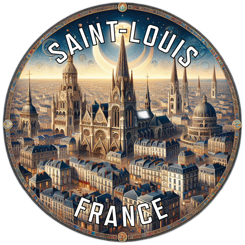 Saint Louis France Souvenir Die Cut Flat Magnet 6-Inch