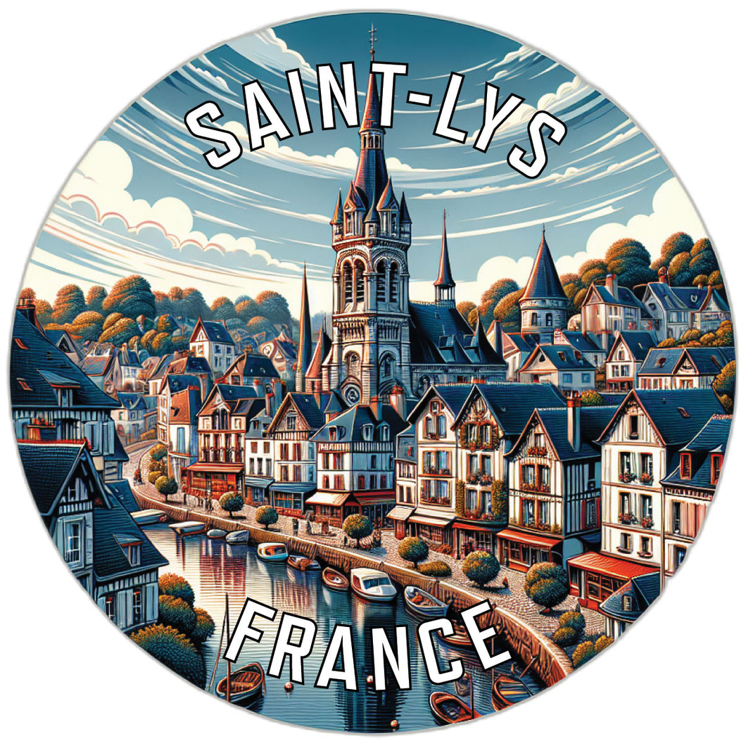 Saint Lys France Souvenir Die Cut Flat Magnet 2-Inch