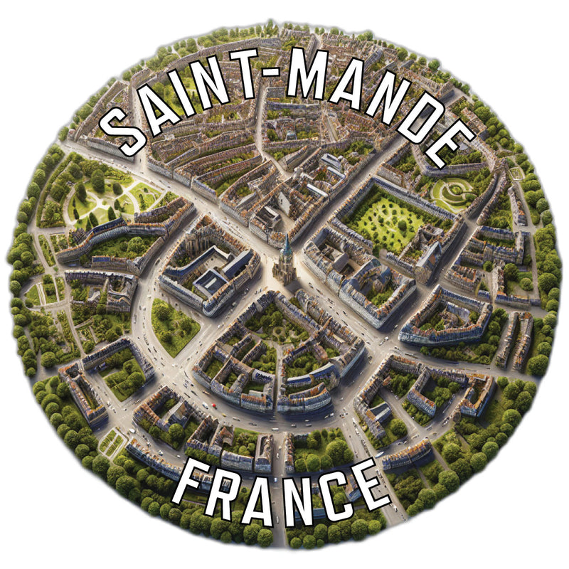 Saint Mande France Souvenir Vinyl Decal Sticker 6-Inch
