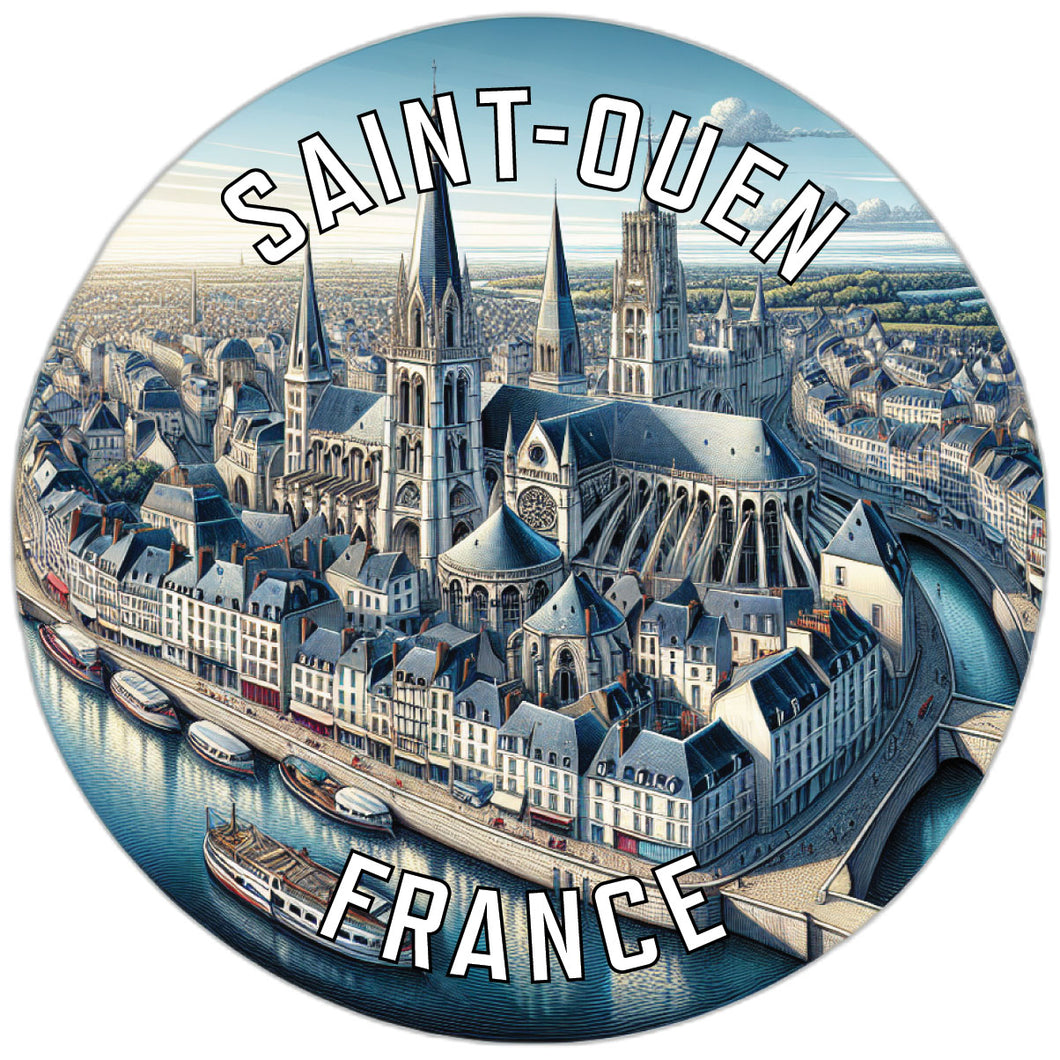 Saint Ouen France Souvenir Die Cut Flat Magnet 2-Inch