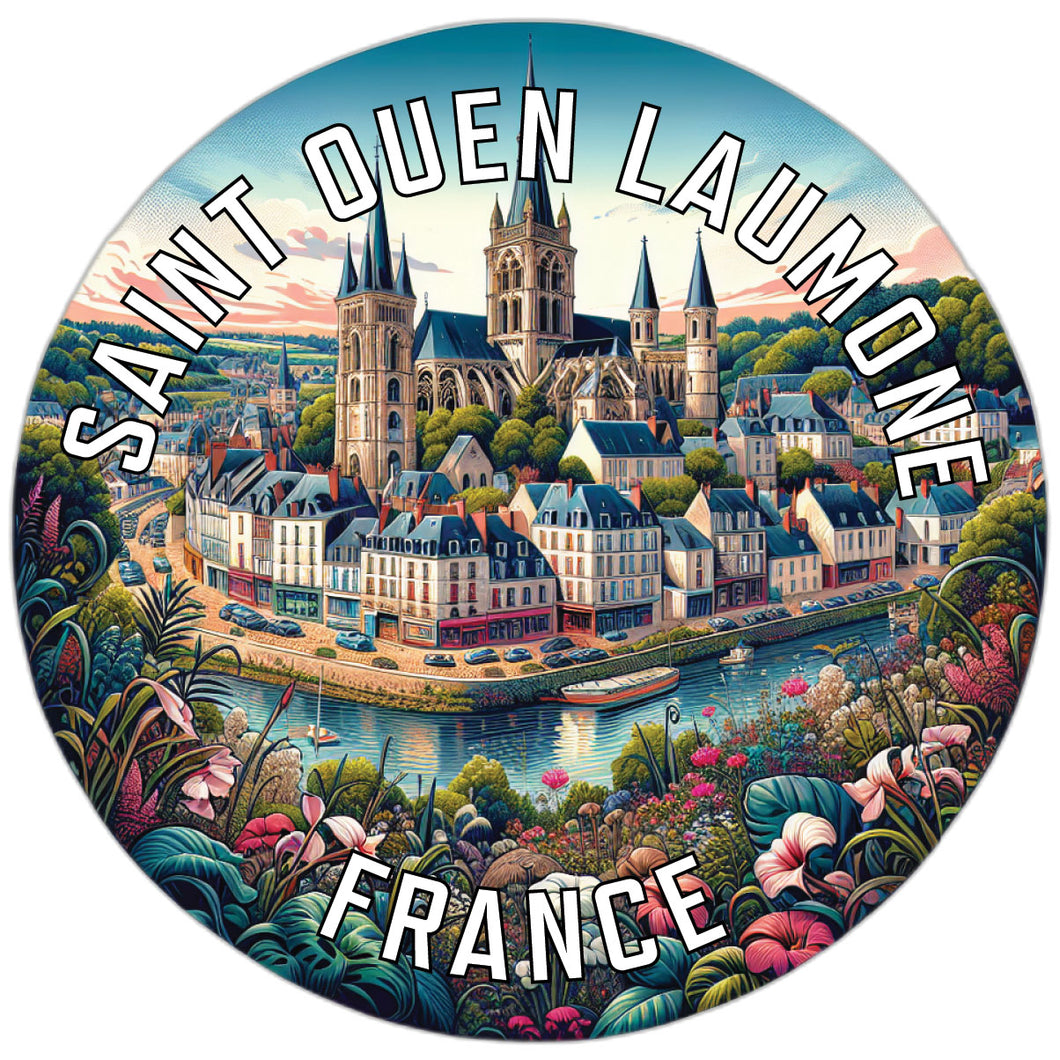 Saint Ouen lAumone Souvenir Die Cut Flat Magnet 6-Inch