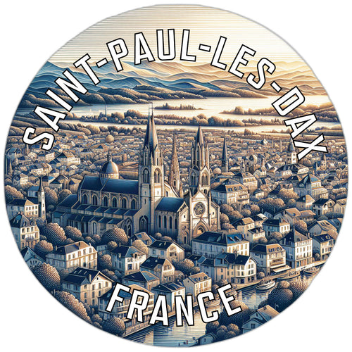 Saint Paul les Dax France Souvenir Vinyl Decal Sticker 4-Inch