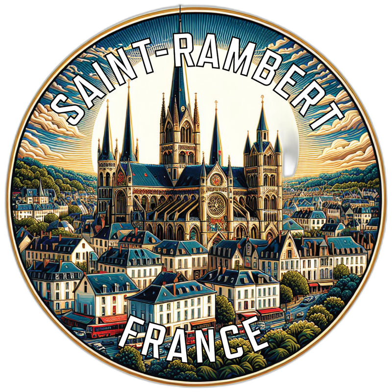 Saint Rambert France Souvenir Die Cut Flat Magnet 6-Inch