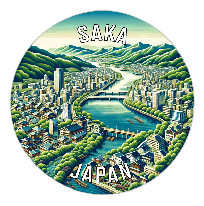 Saka Japan Souvenir Vinyl Decal Sticker 2-Inch
