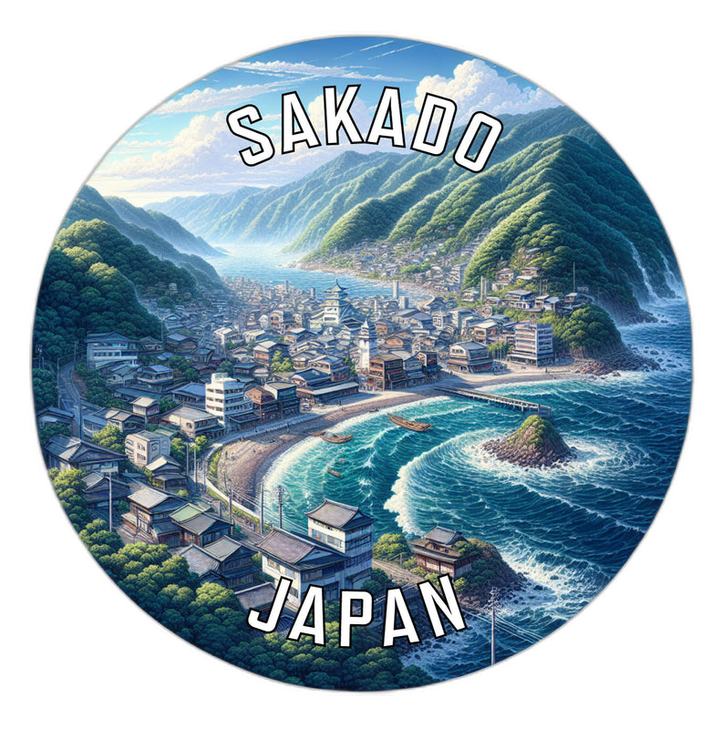 Sakado Japan Souvenir Die Cut Flat Magnet 2-Inch