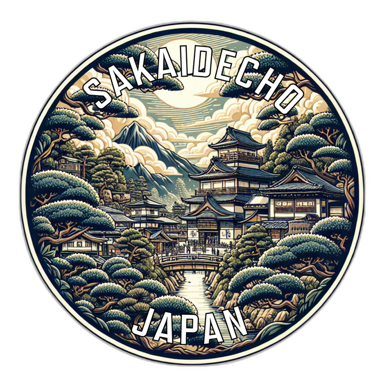 Sakaidecho Japan Souvenir Die Cut Flat Magnet 2-Inch