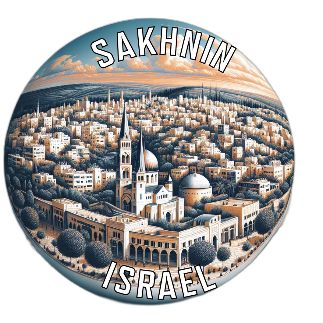Sakhnin Israel Souvenir Die Cut Flat Magnet 3-Inch