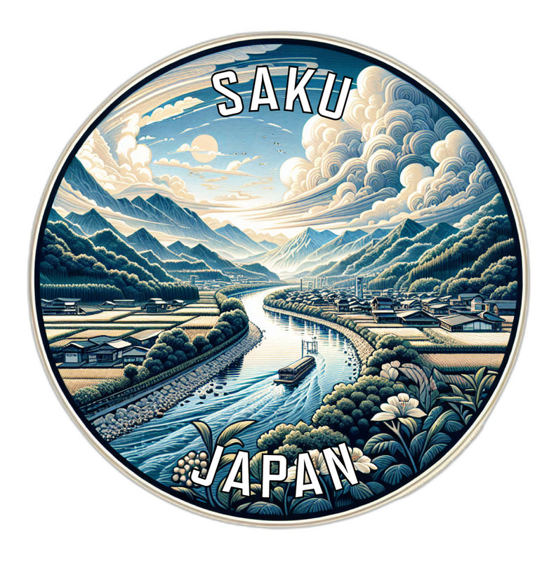 Saku Japan Souvenir Vinyl Decal Sticker 2-Inch
