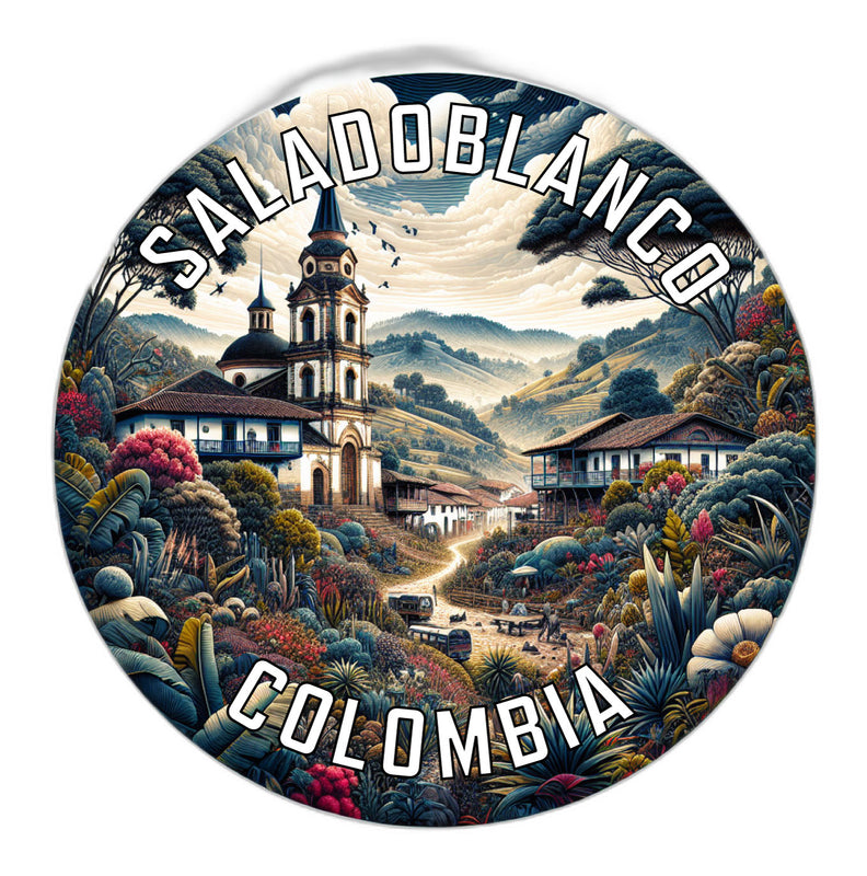 Saladoblanco Colombia Souvenir Die Cut Flat Magnet 6-Inch