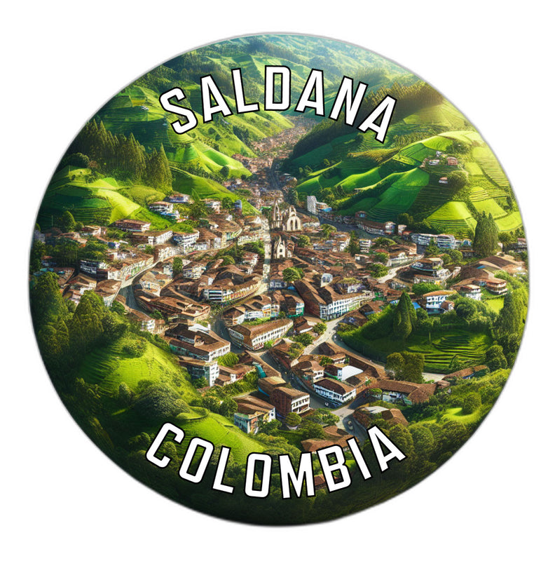 Saldana Colombia Souvenir Die Cut Flat Magnet 6-Inch