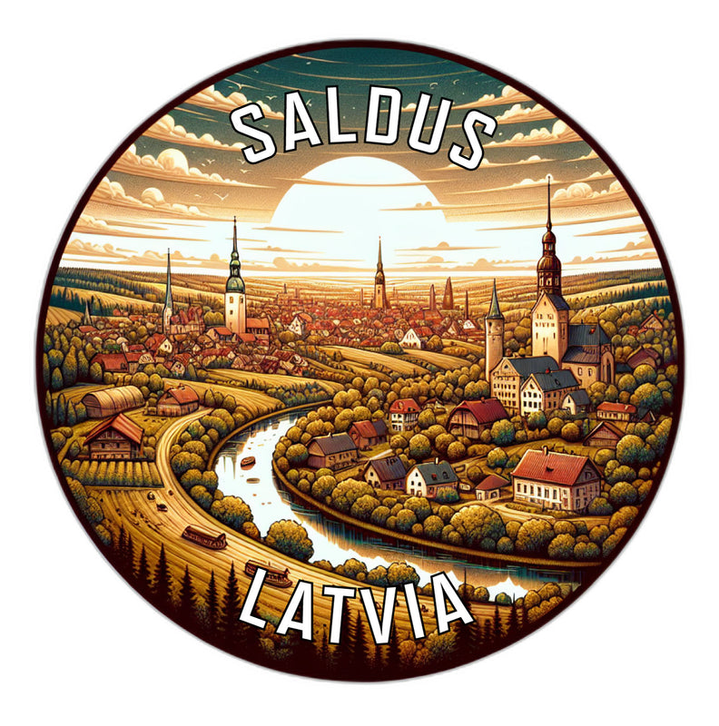 Saldus Latvia Souvenir Vinyl Decal Sticker 2-Inch