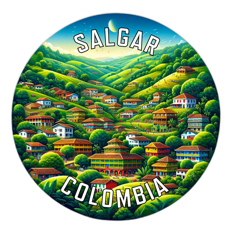 Salgar Colombia Souvenir Die Cut Flat Magnet 2-Inch