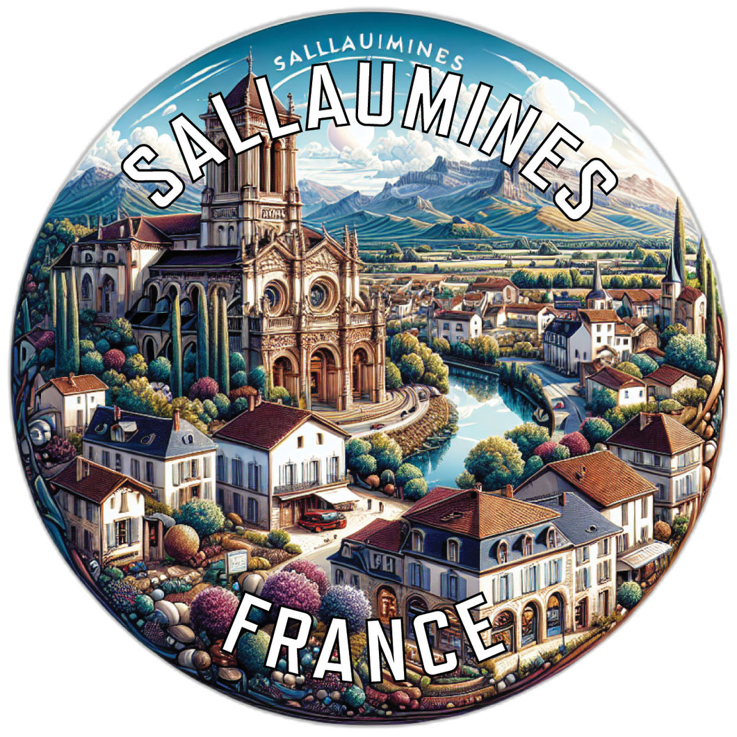 Sallaumines France Souvenir Vinyl Decal Sticker 6-Inch