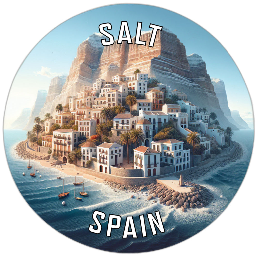 Salt Spain Souvenir Die Cut Flat Magnet 2-Inch