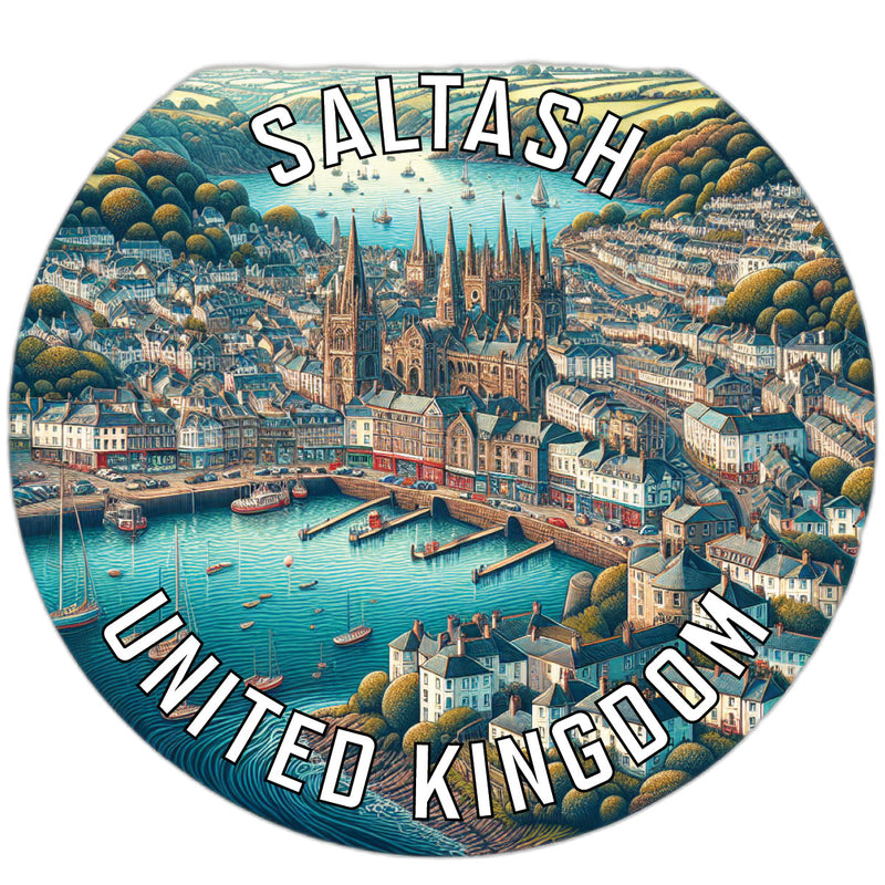 Saltash United Kingdom Souvenir Die Cut Flat Magnet 3-Inch