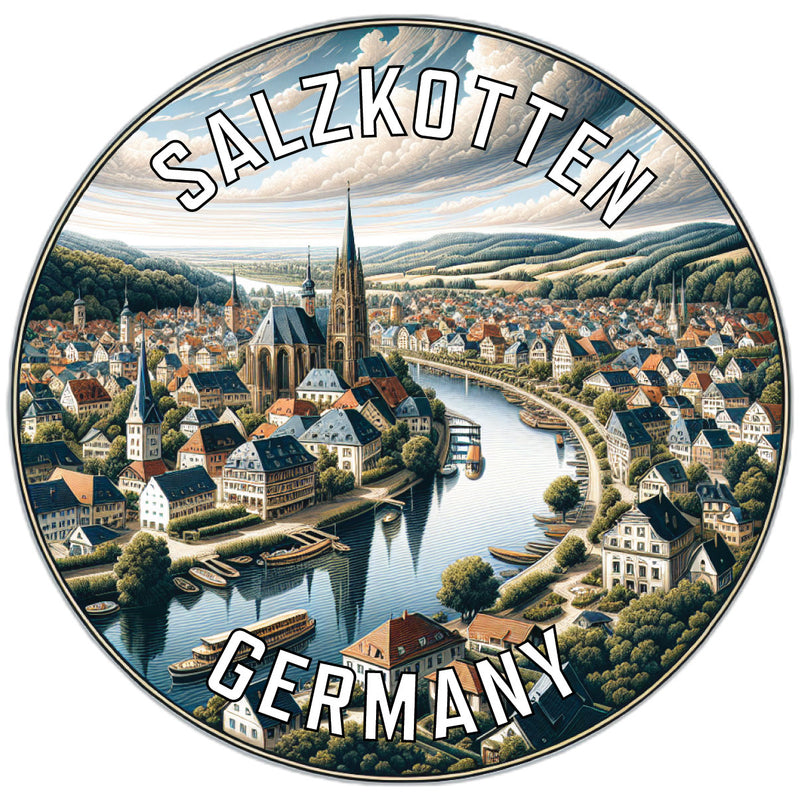 Salzkotten Germany Souvenir Die Cut Flat Magnet 6-Inch