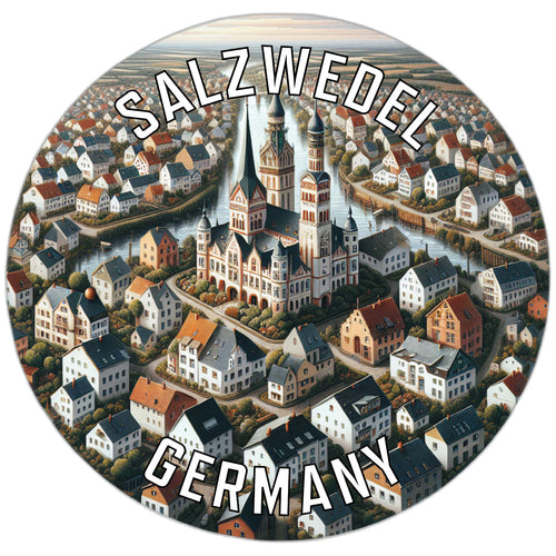 Salzwedel Germany Souvenir Die Cut Flat Magnet 2-Inch