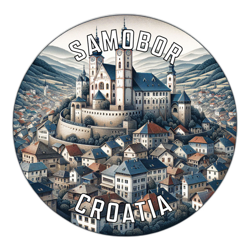 Samobor Croatia Souvenir Vinyl Decal Sticker 6-Inch