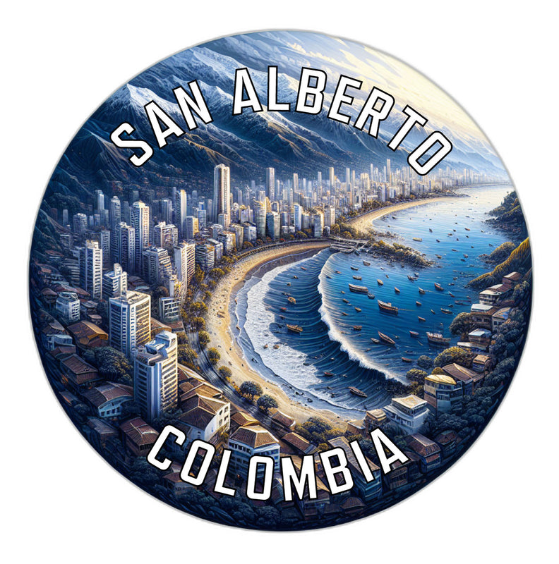 San Alberto Colombia Souvenir Die Cut Flat Magnet 4-Inch