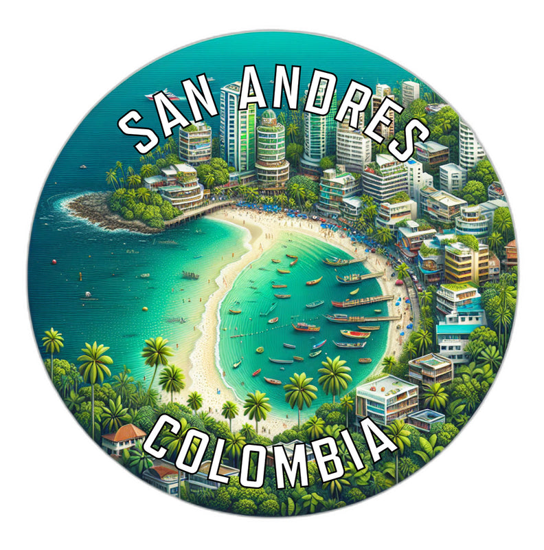 San Andres Colombia Souvenir Die Cut Flat Magnet 2-Inch