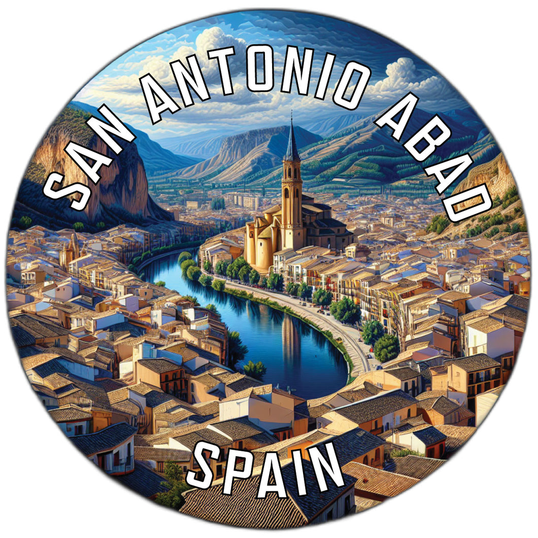 San Antonio Abad Spain Souvenir Die Cut Flat Magnet 6-Inch