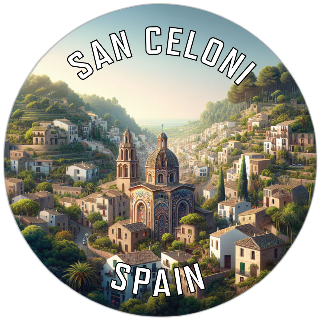 San Celoni Spain Souvenir Die Cut Flat Magnet 2-Inch