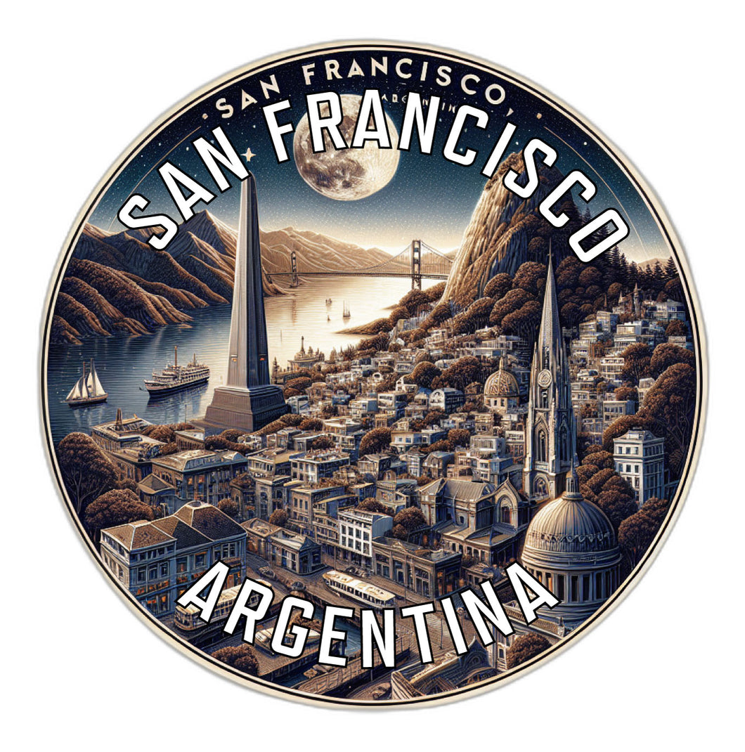 San Francisco Argentina Souvenir Die Cut Flat Magnet 4-Inch