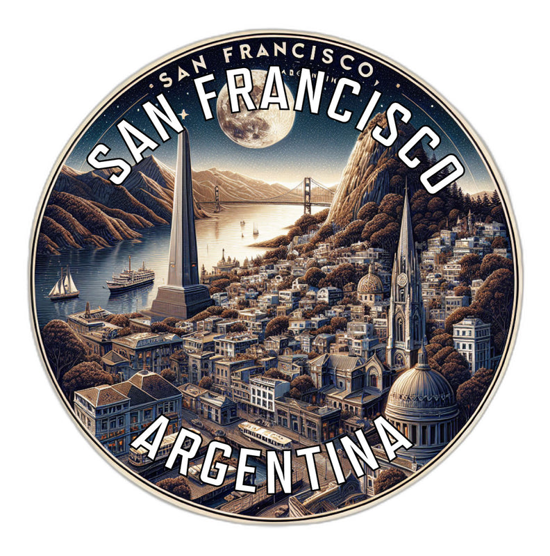 San Francisco Argentina Souvenir Die Cut Flat Magnet 4-Inch